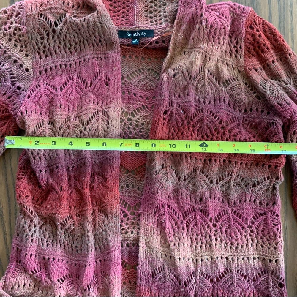 Relativity Knit Acrylic Cut Out Cardigan Women’s - Picture 6 of 9